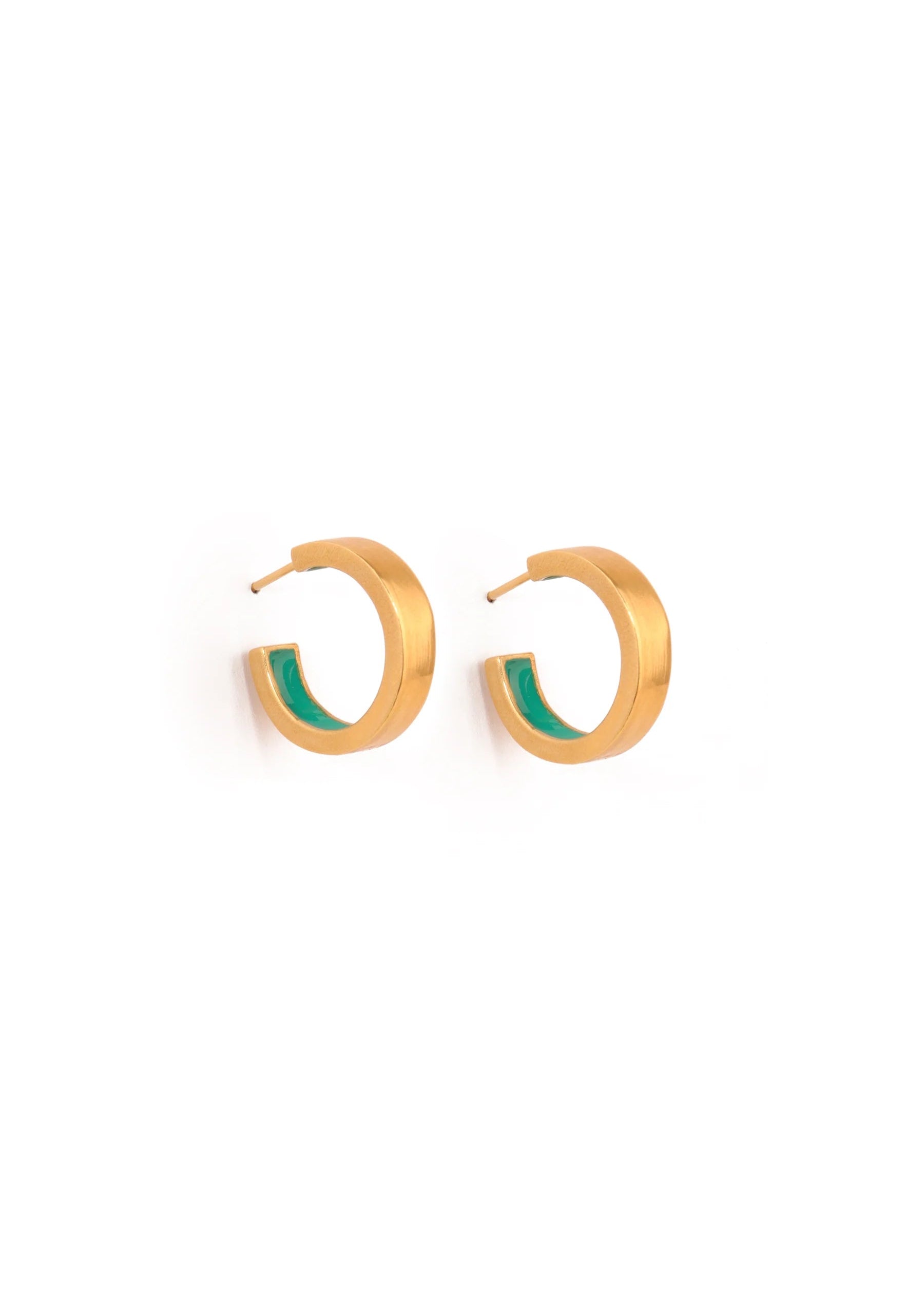 Small Green Inner Hoops