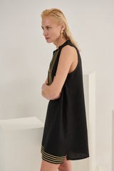 KAFTANI-Appeal Black Tunic Dress-JustBrazil