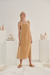 Kaftani-Liberty Beige Midi Dress-Justbrazil