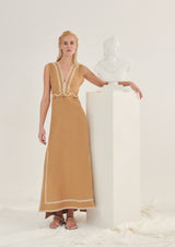Daring Beige Maxi Dress