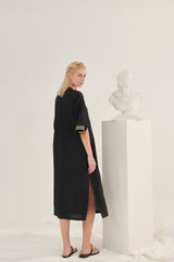 Serenity Black Midi Dress