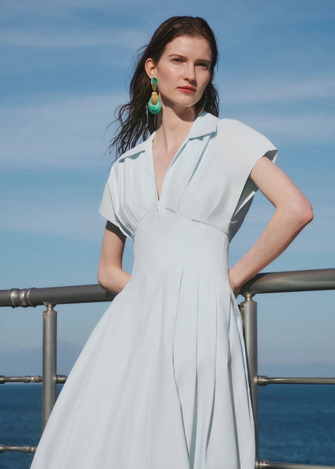 Mint Solid Drop Earrings