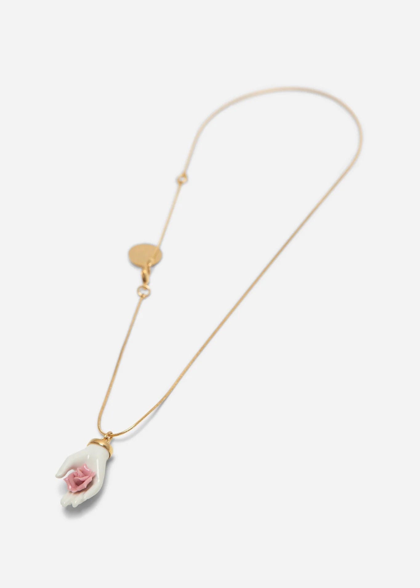 Little Hand & Rose Necklace