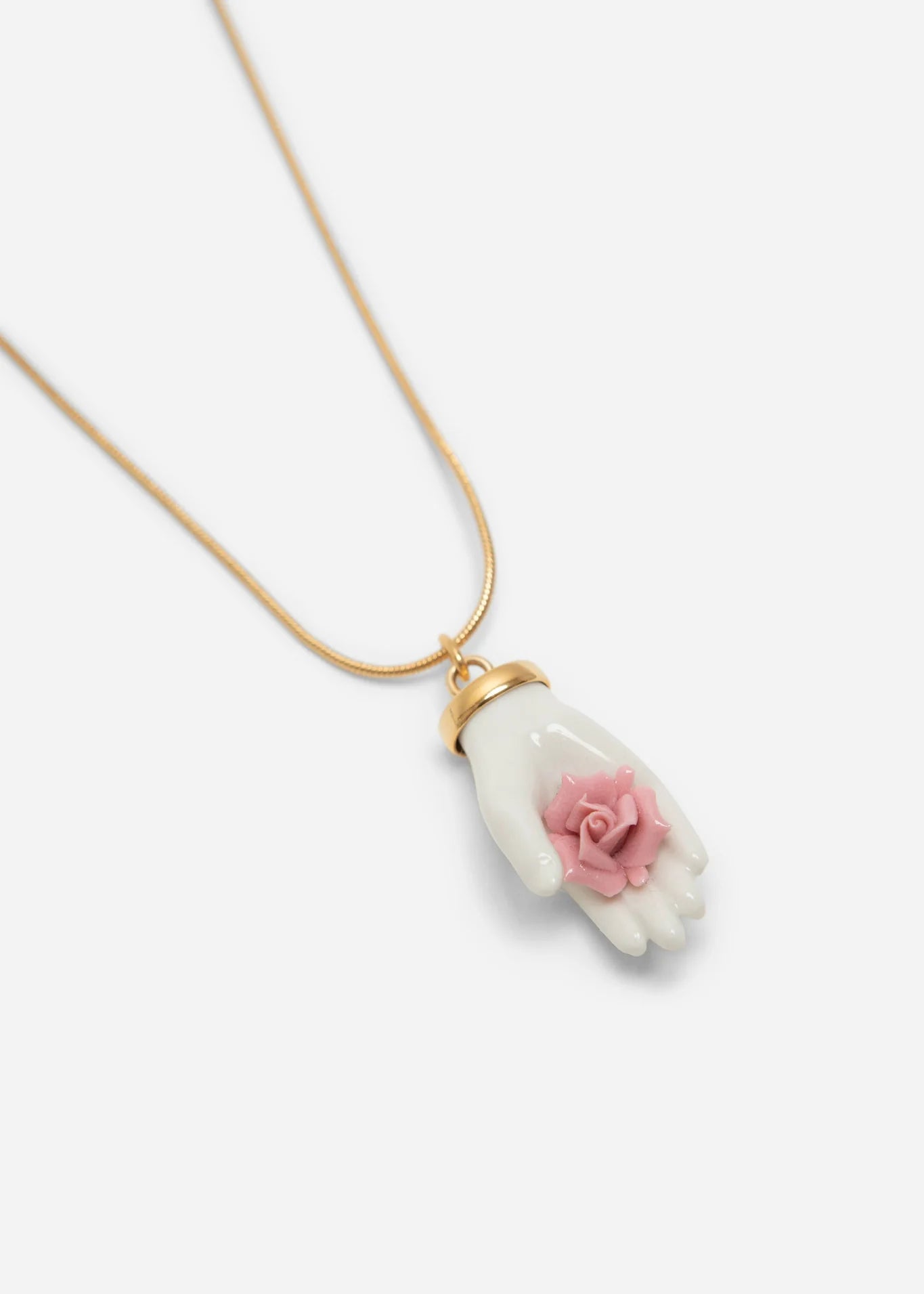 Little Hand & Rose Necklace
