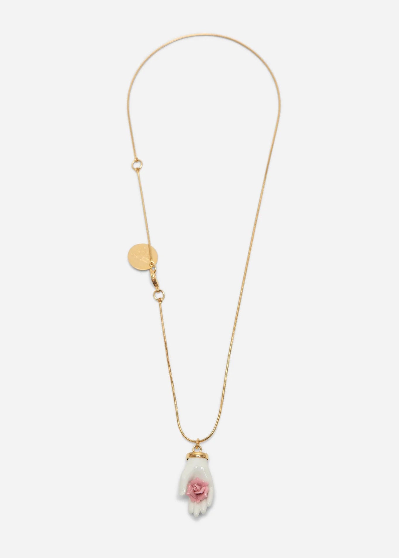 Little Hand & Rose Necklace
