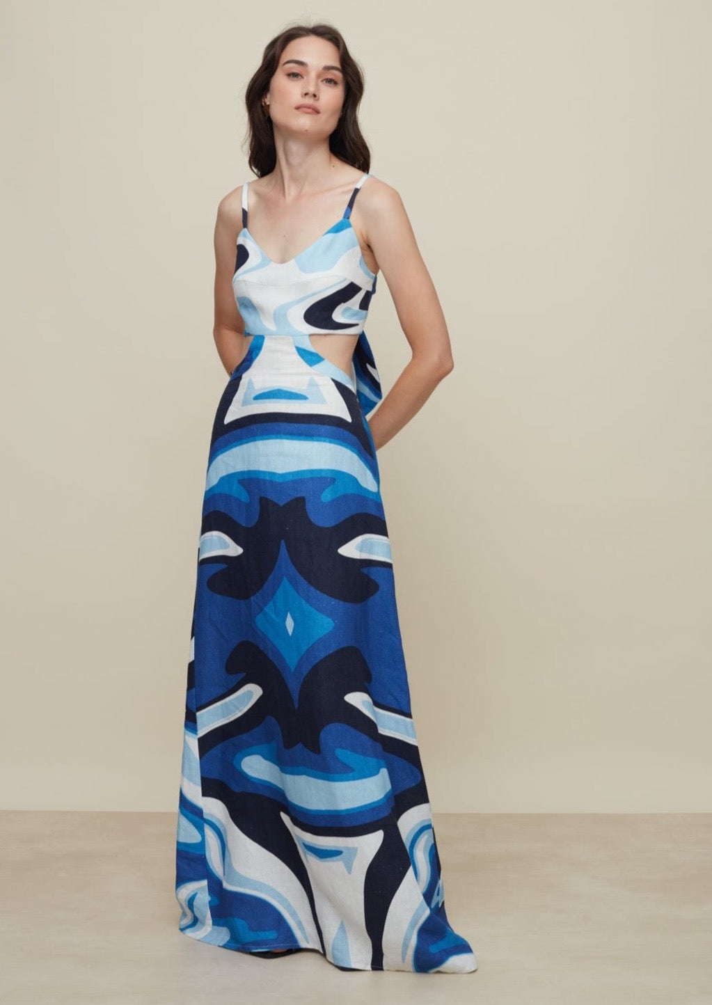 Galeria-Lily Liquid Blue Dress-Justbrazil
