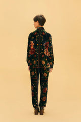 FARM-MACAWS GARDEN BLACK LONG SLEEVE SHIRT-JUST BRAZIL