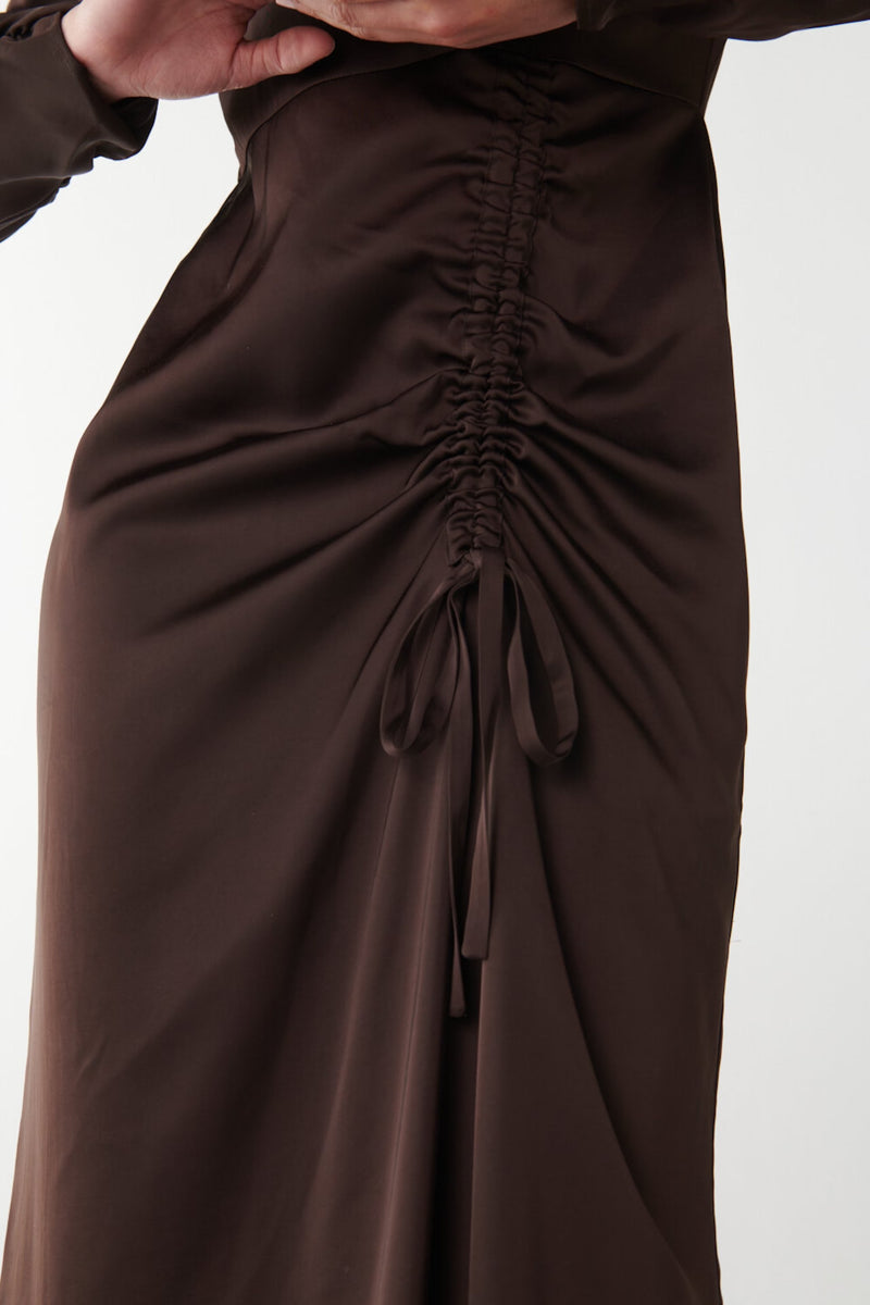 TWIST AND TANGO-MALENE DRESS COFFEE-JUST BRAZIL