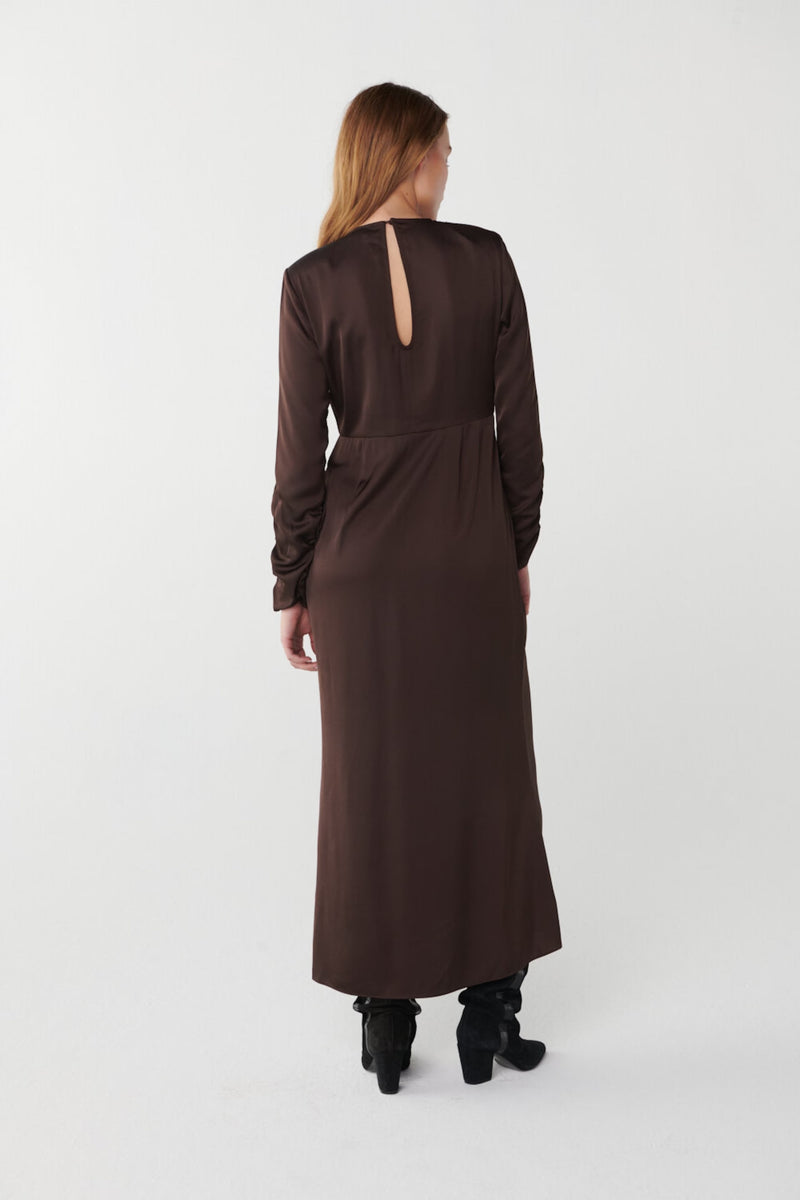 TWIST AND TANGO-MALENE DRESS COFFEE-JUST BRAZIL