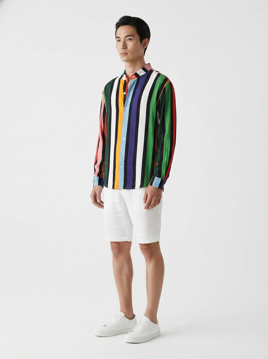 Mao Stripes Shirt