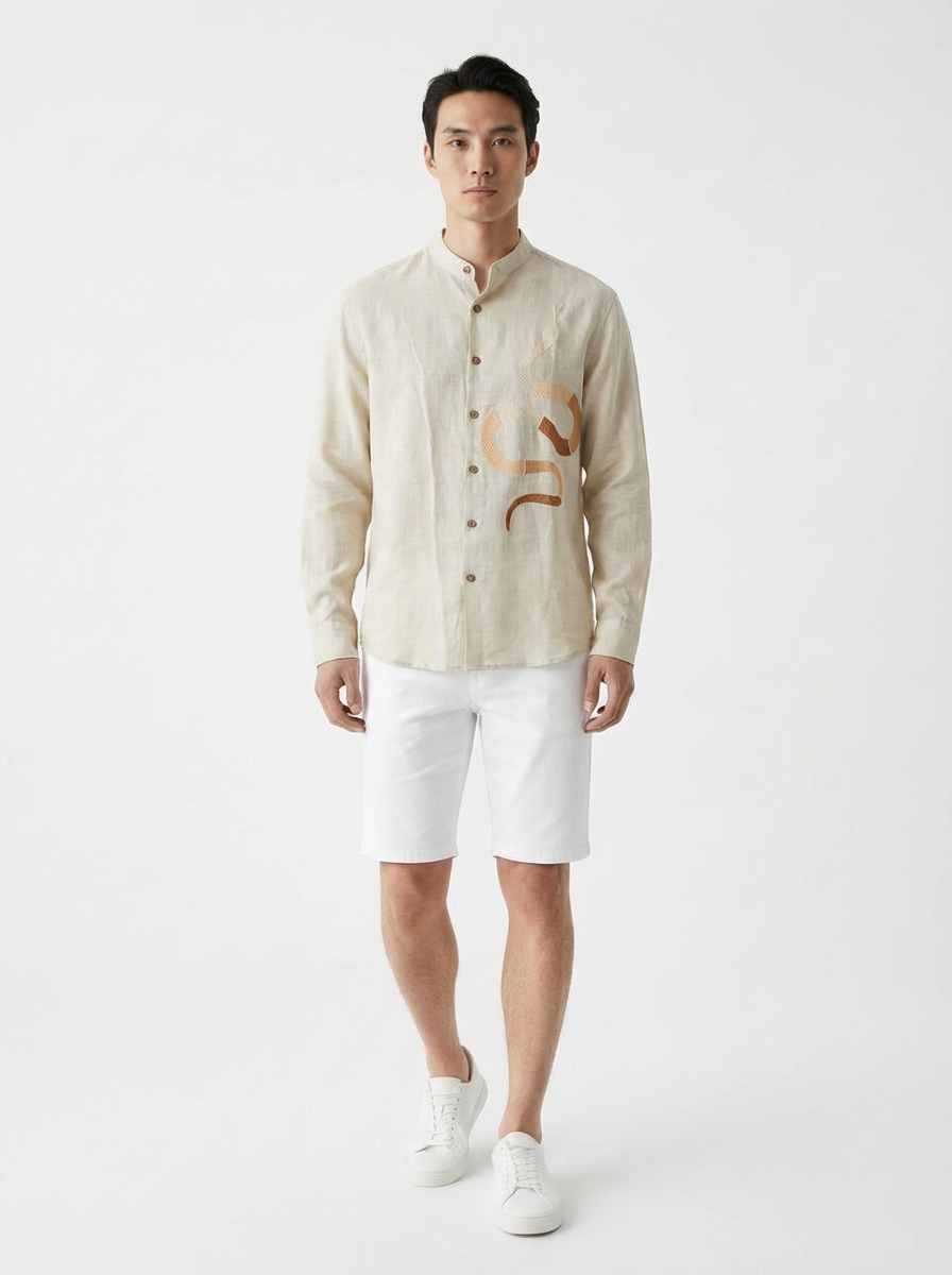 Mao Vanilla Snake Shirt