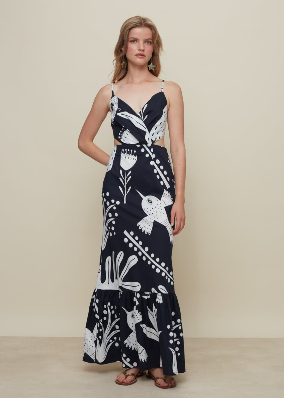 GALERIA-MARIGOLD FLORESTA BLACK DRESS-JUST BRAZIL