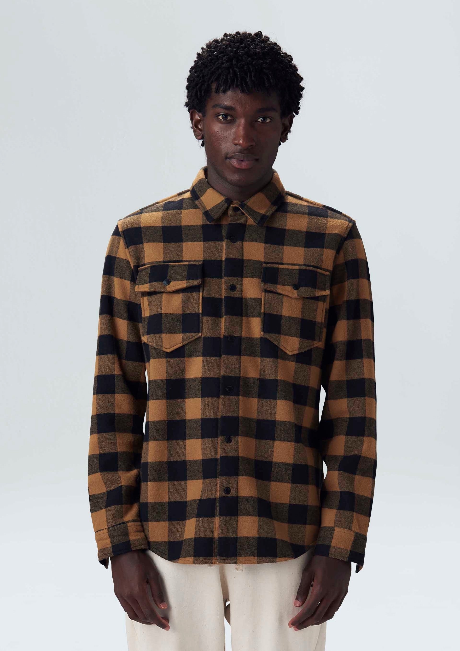 OSKLEN-MENS PLAID-SHIRT JACKET-JUST BRAZIL