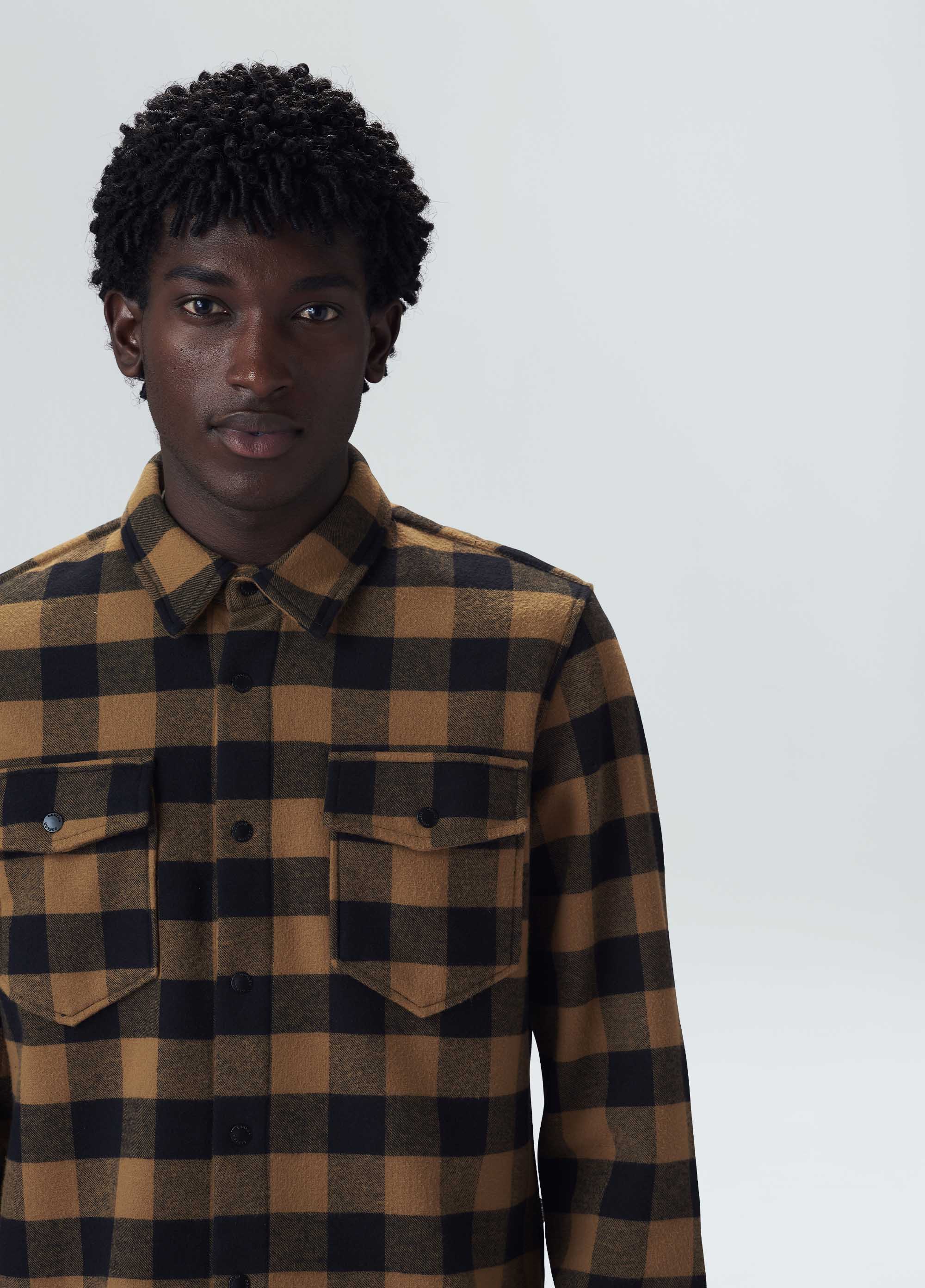 Mens Plaid Shirt Jacket