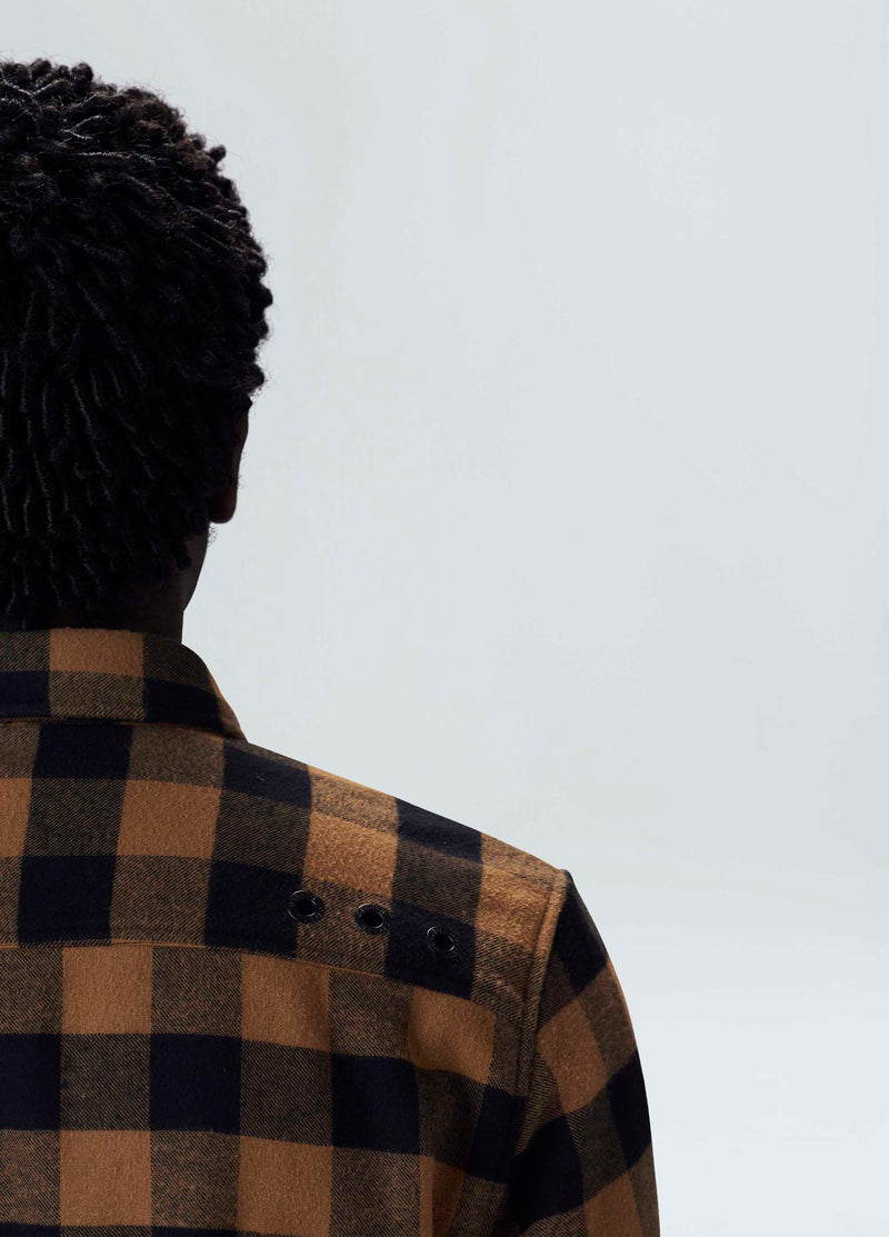 Mens Plaid Shirt Jacket