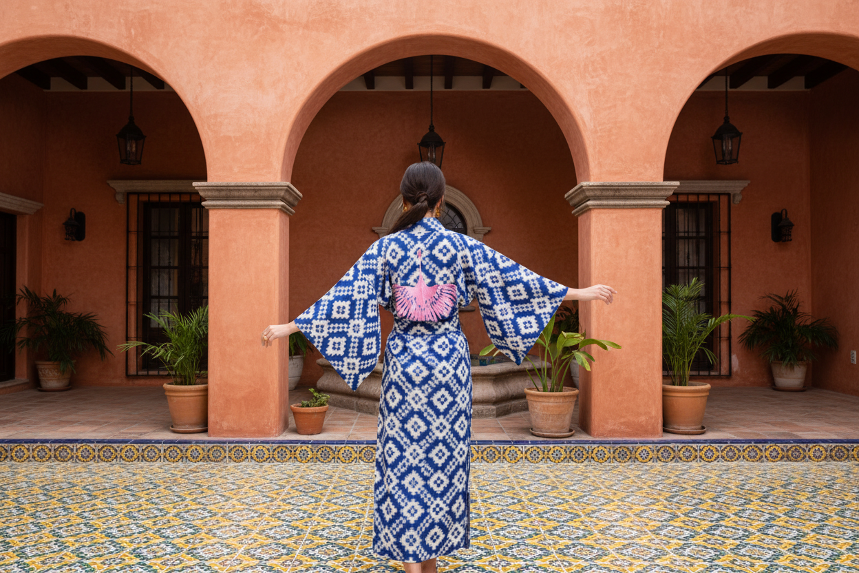 Mombasa Blue Kimono