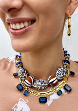 Rosalba Blue Short Necklace