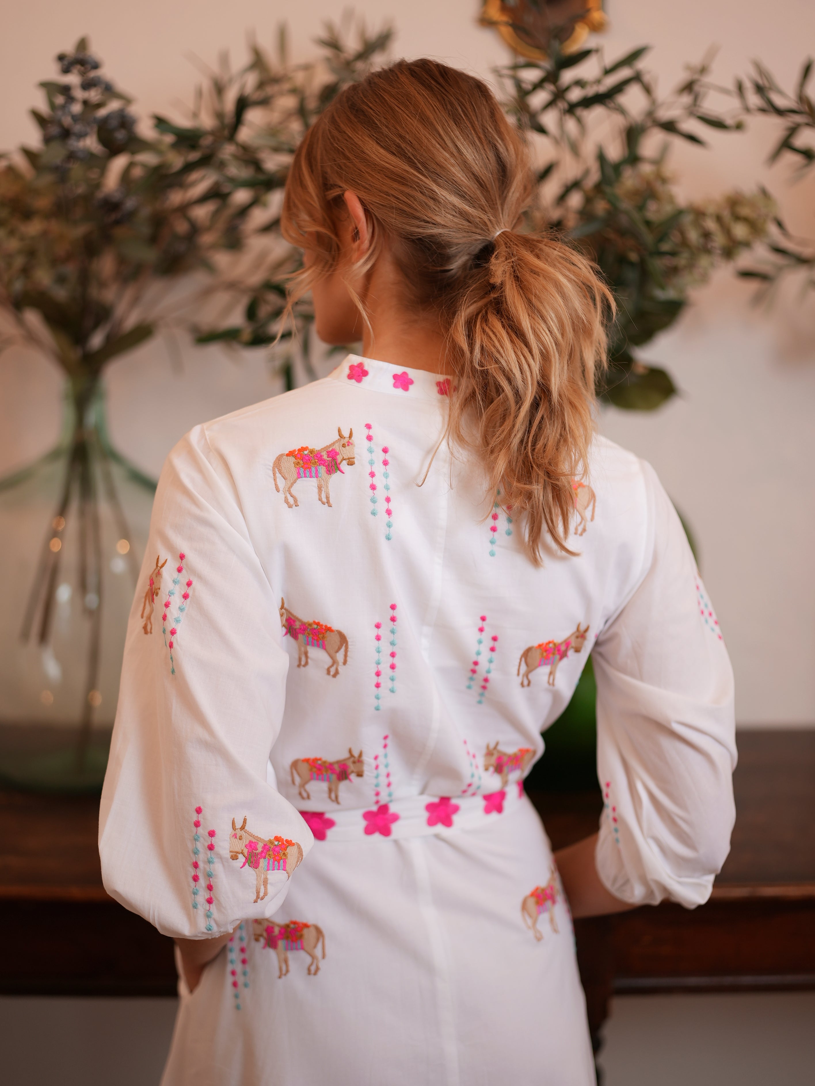 Marigold White Donkey Dress