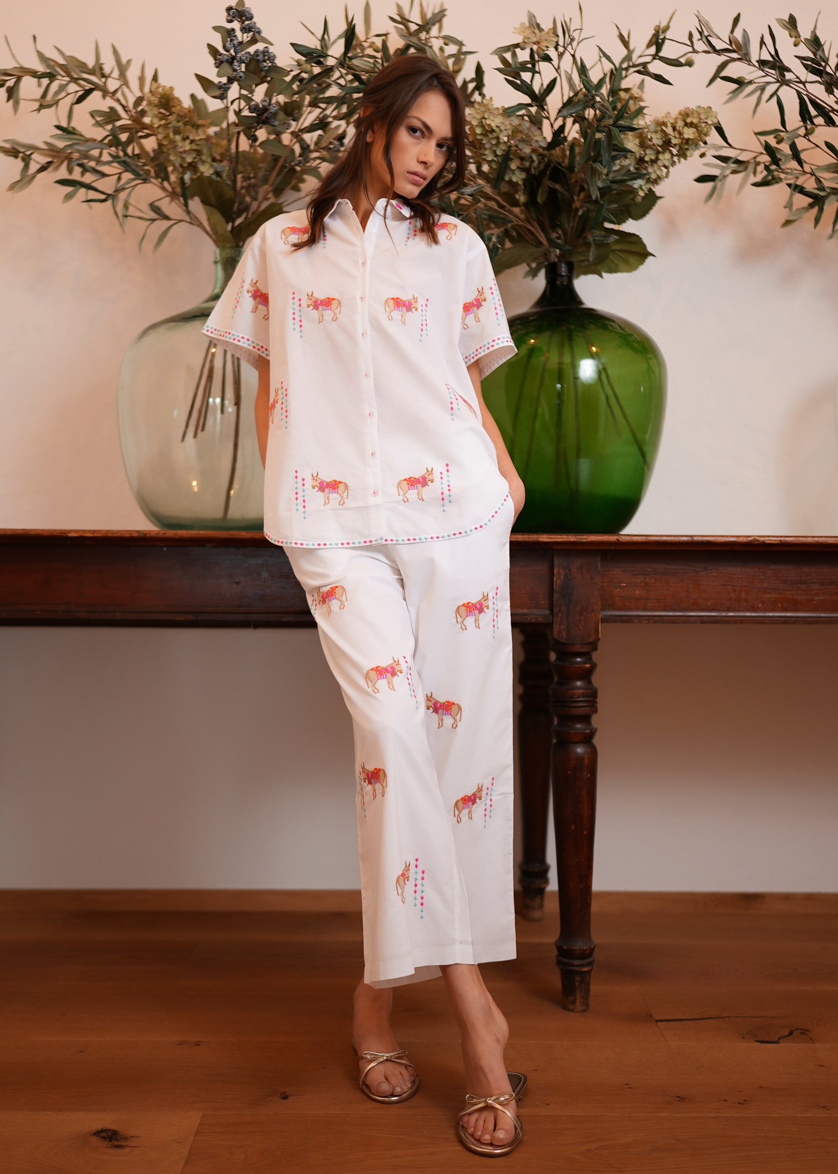 Fennel White Donkey Pants