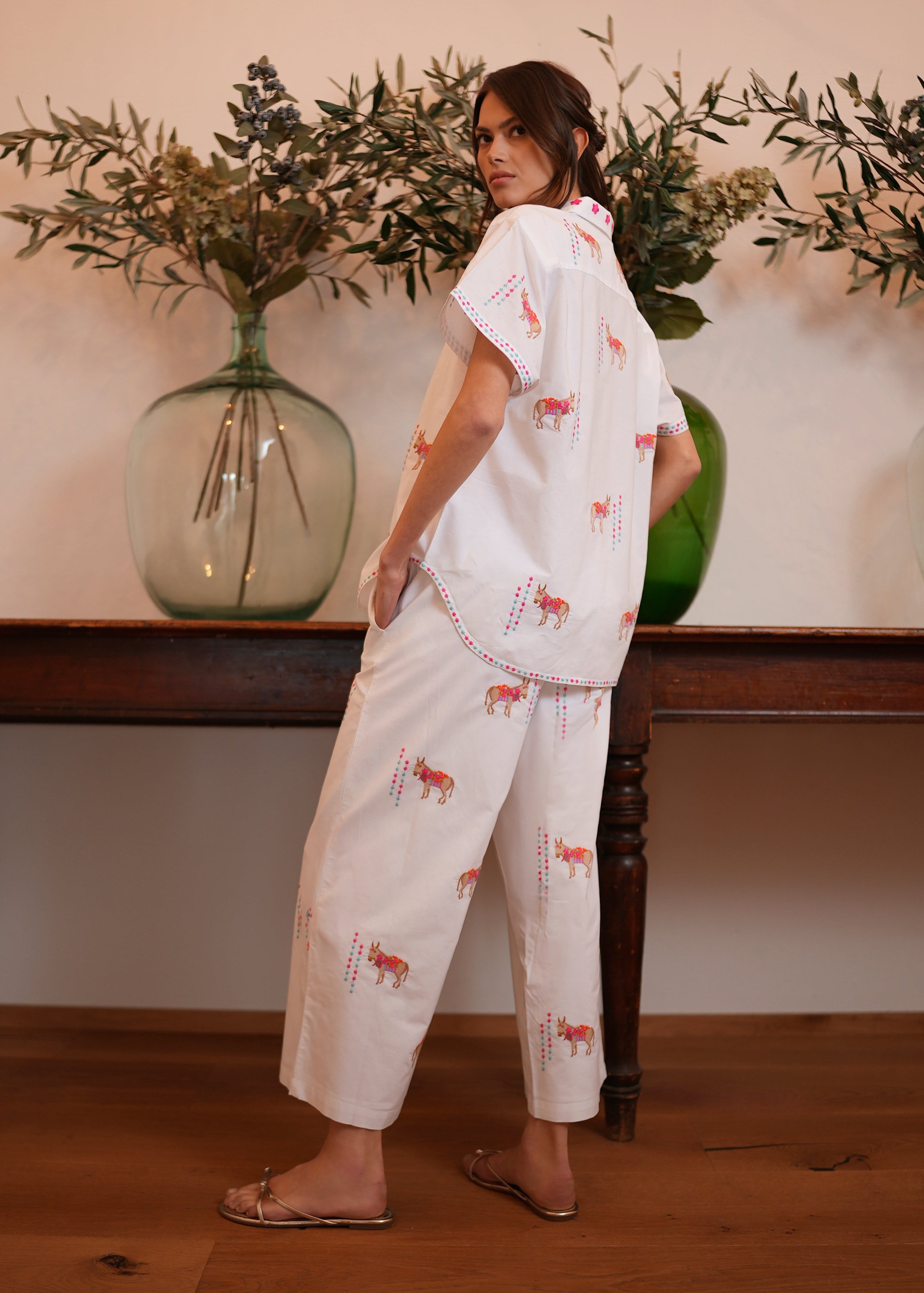 Fennel White Donkey Pants