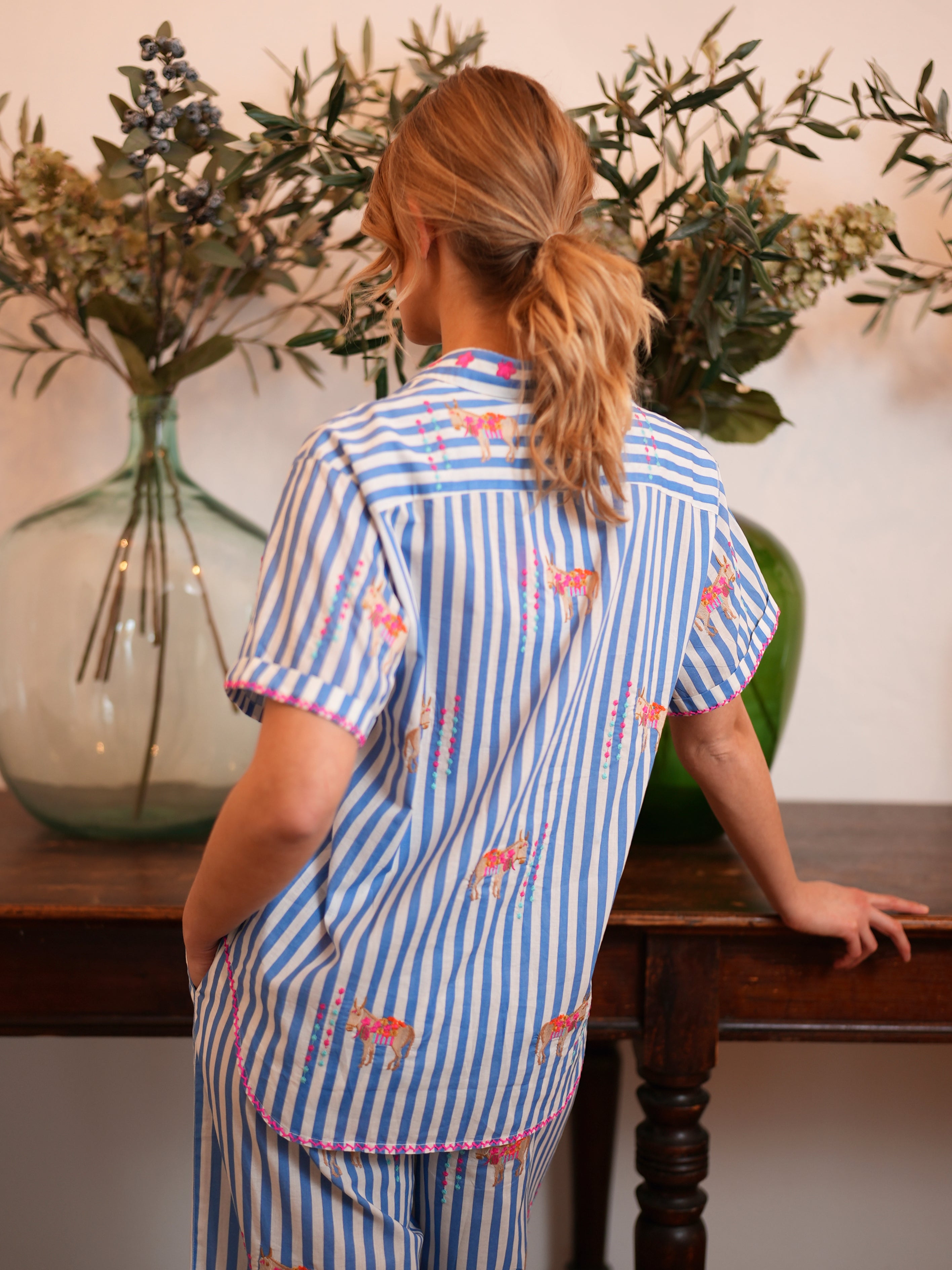 Fig Blue Donkey Blouse
