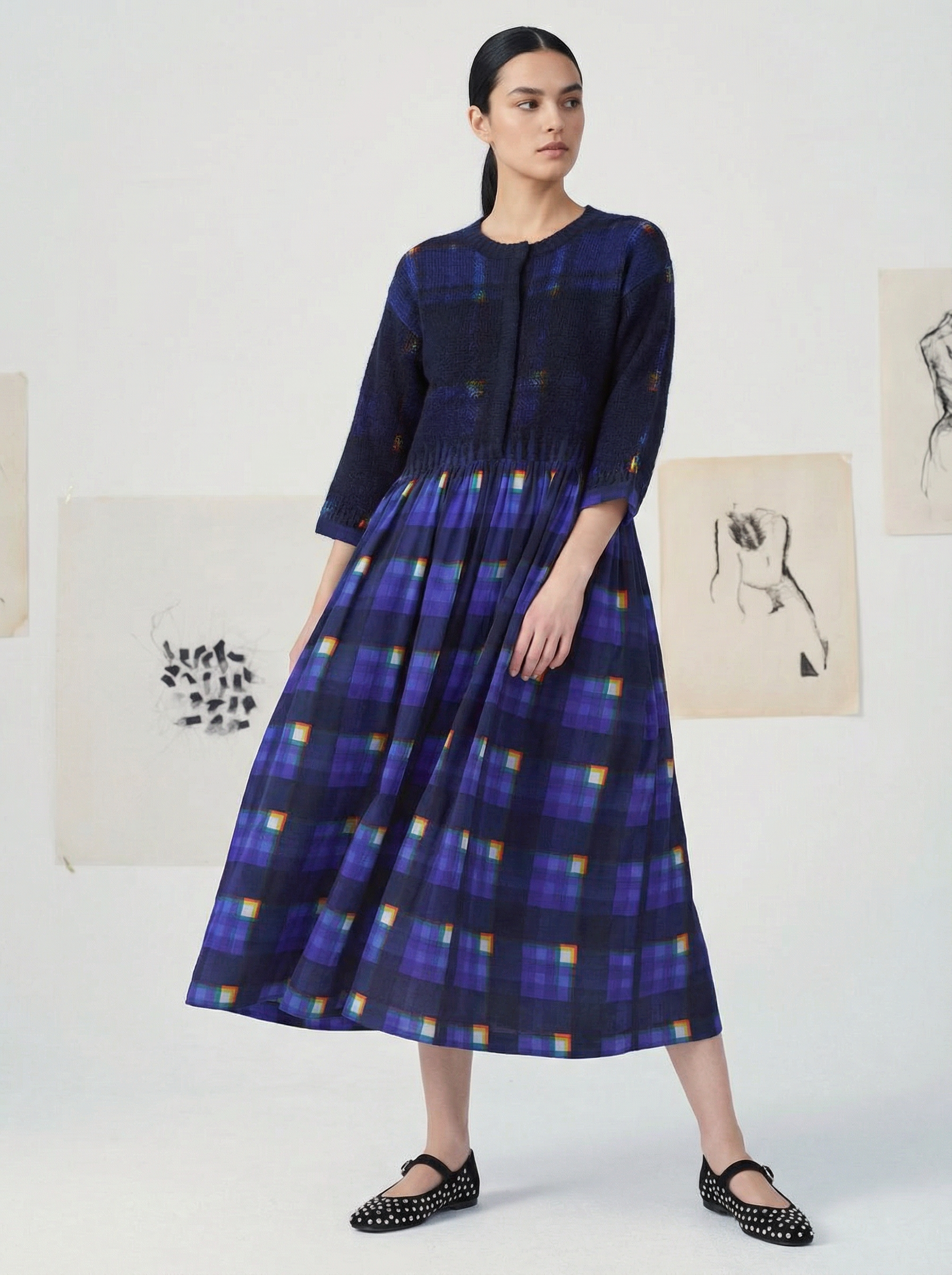 Nour Dress Abstraction - Multicolor