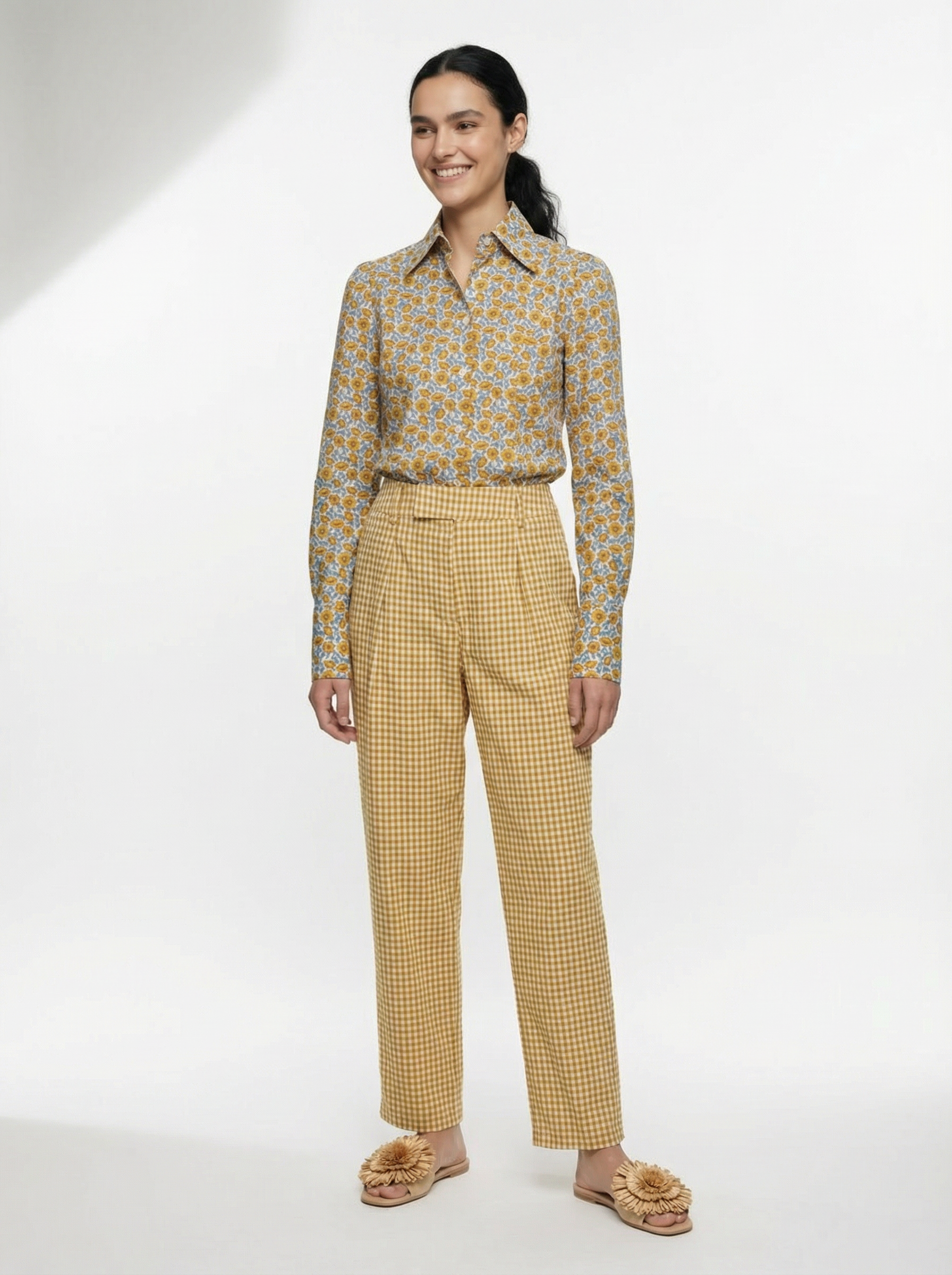 Nubia Yellow Karo Pants