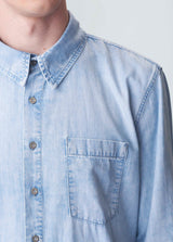 OSKLEN-MEN LIGH DENIM SHIRT-JUST BRAZIL