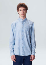 OSKLEN-MEN LIGH DENIM SHIRT-JUST BRAZIL