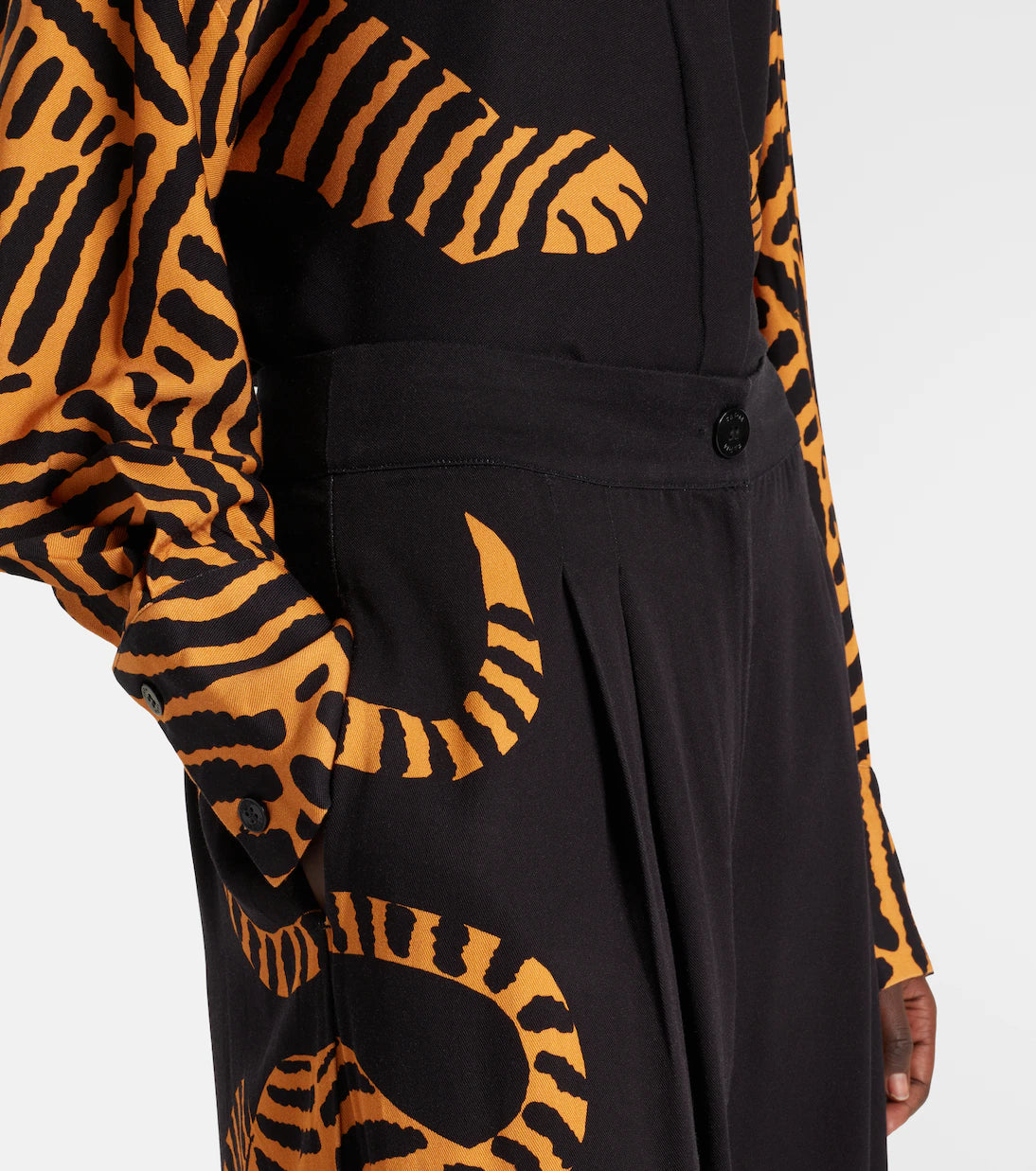 Black Tiger Wide Leg Pants