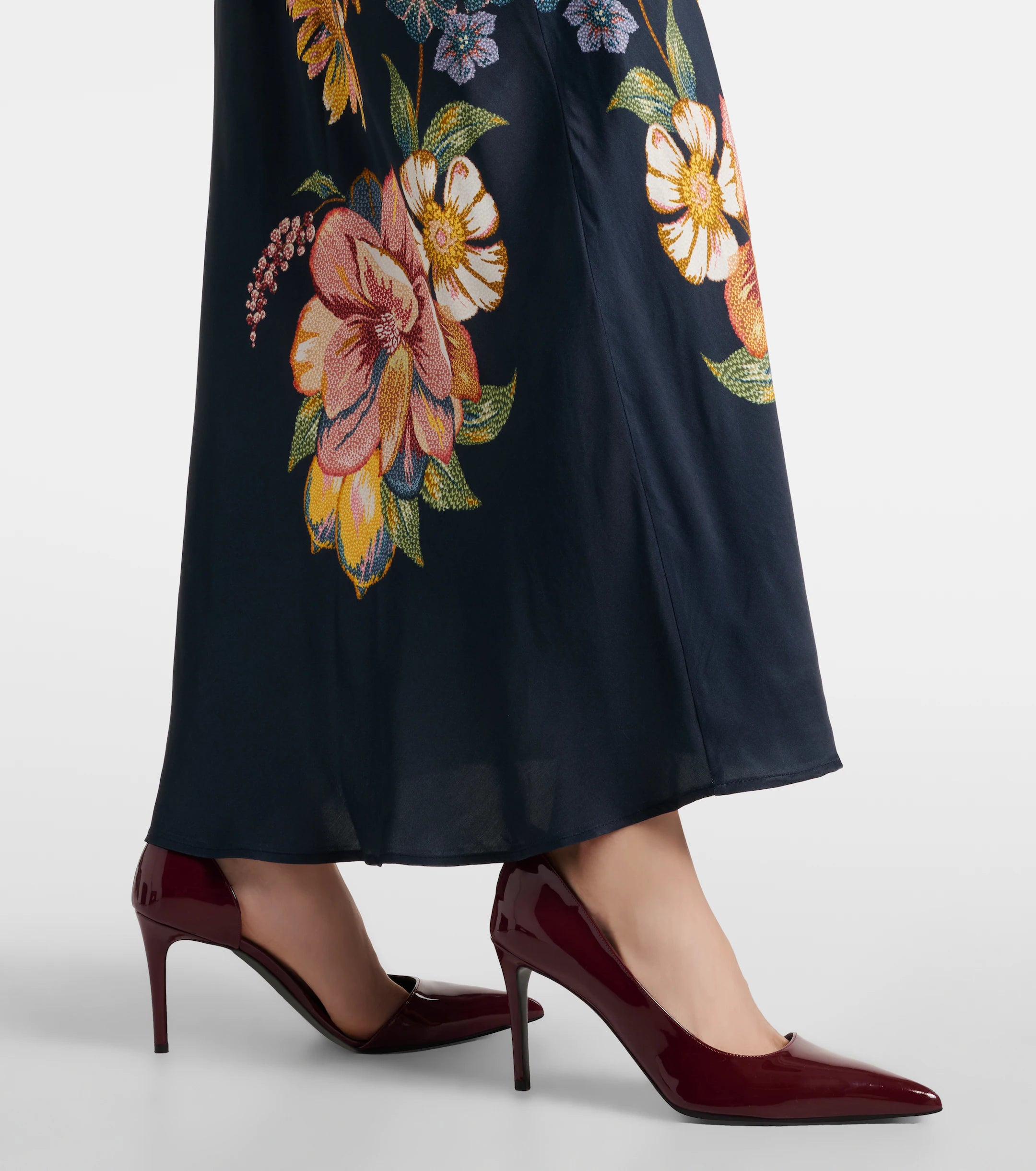 Maira Floral Dark Blue Maxi Dress