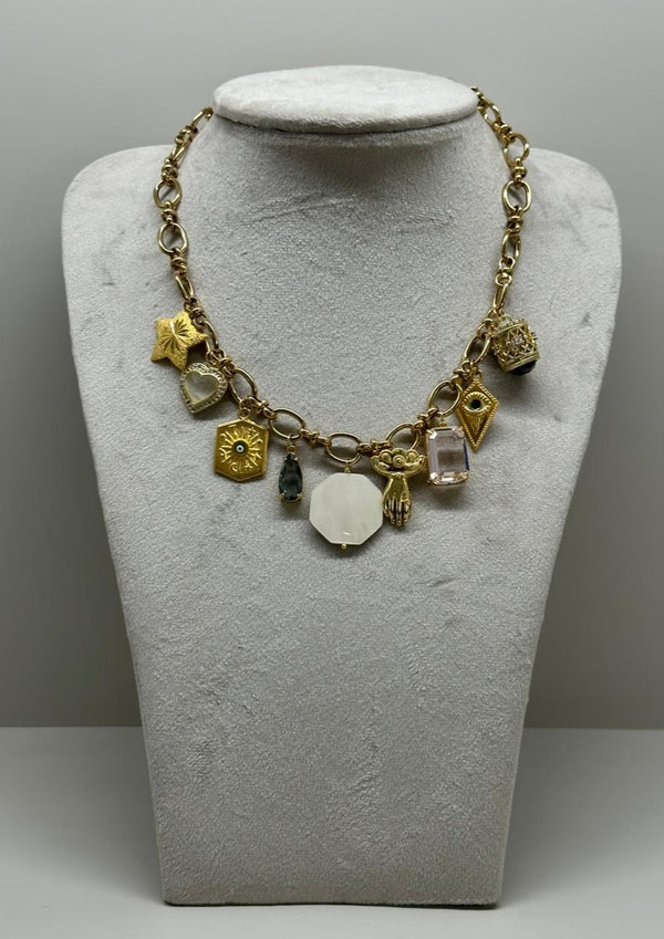 Claudia Chain Necklace with Charms
