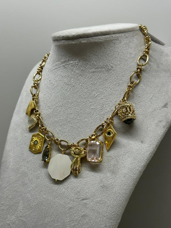 Claudia Chain Necklace with Charms