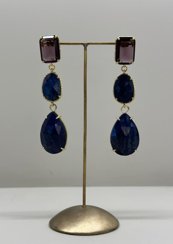 Zaza Blue Dangle Earrings