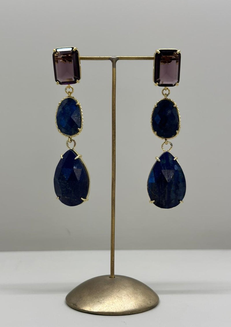 Zaza Blue Dangle Earrings
