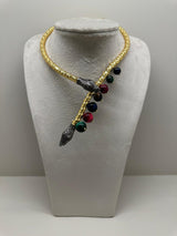 Collar Necklace With Stones Multi