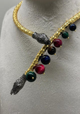 Collar Necklace With Stones Multi