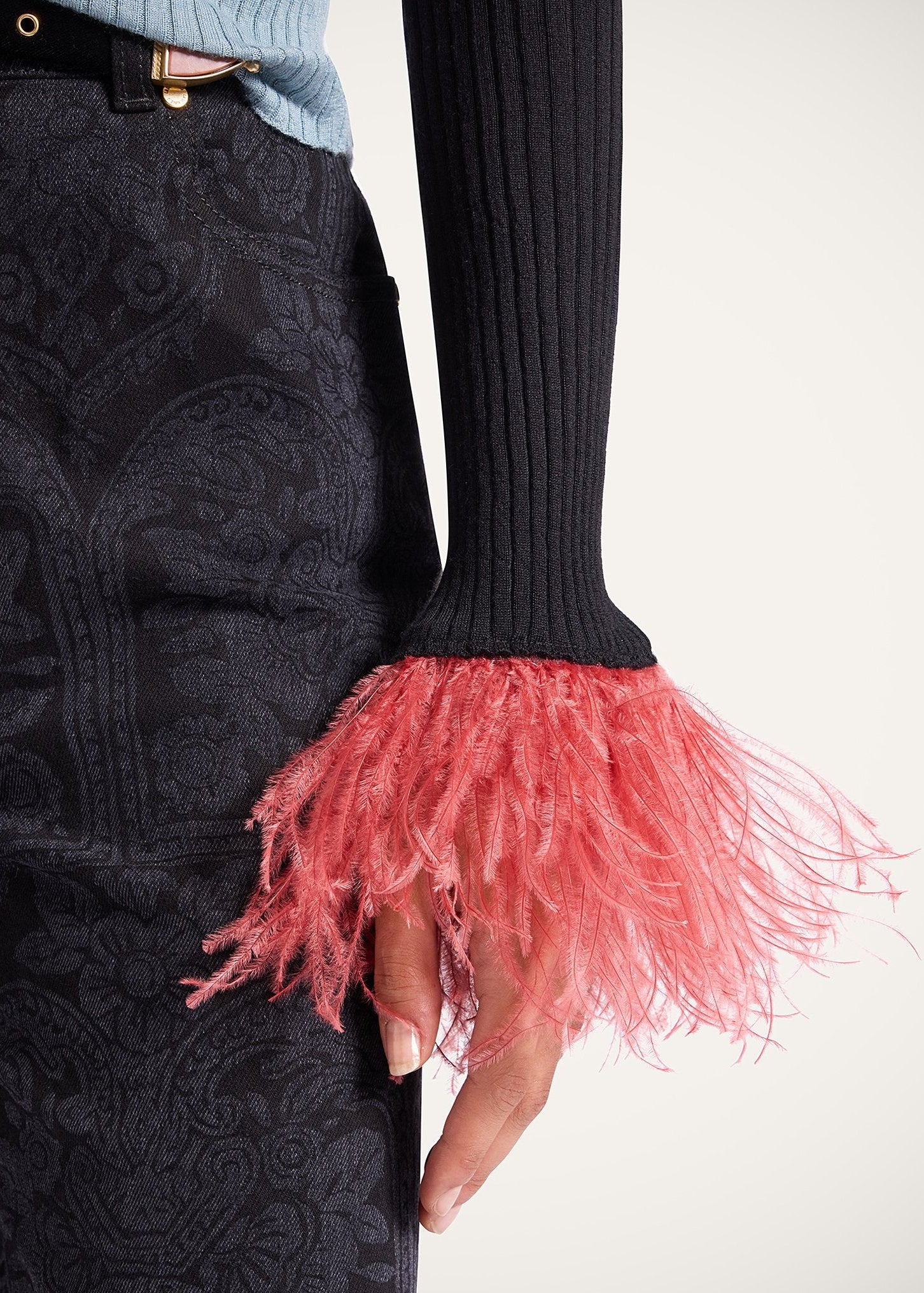 Black Multi High Kick Top