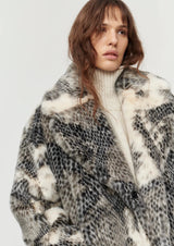 Rita Coat Snake Print Grey