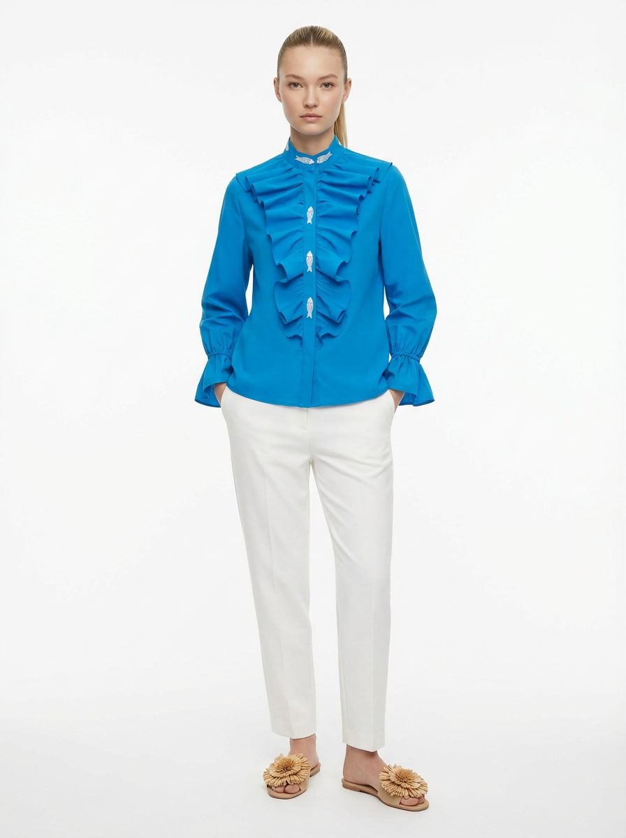 Renata Petrol Fish Shirt