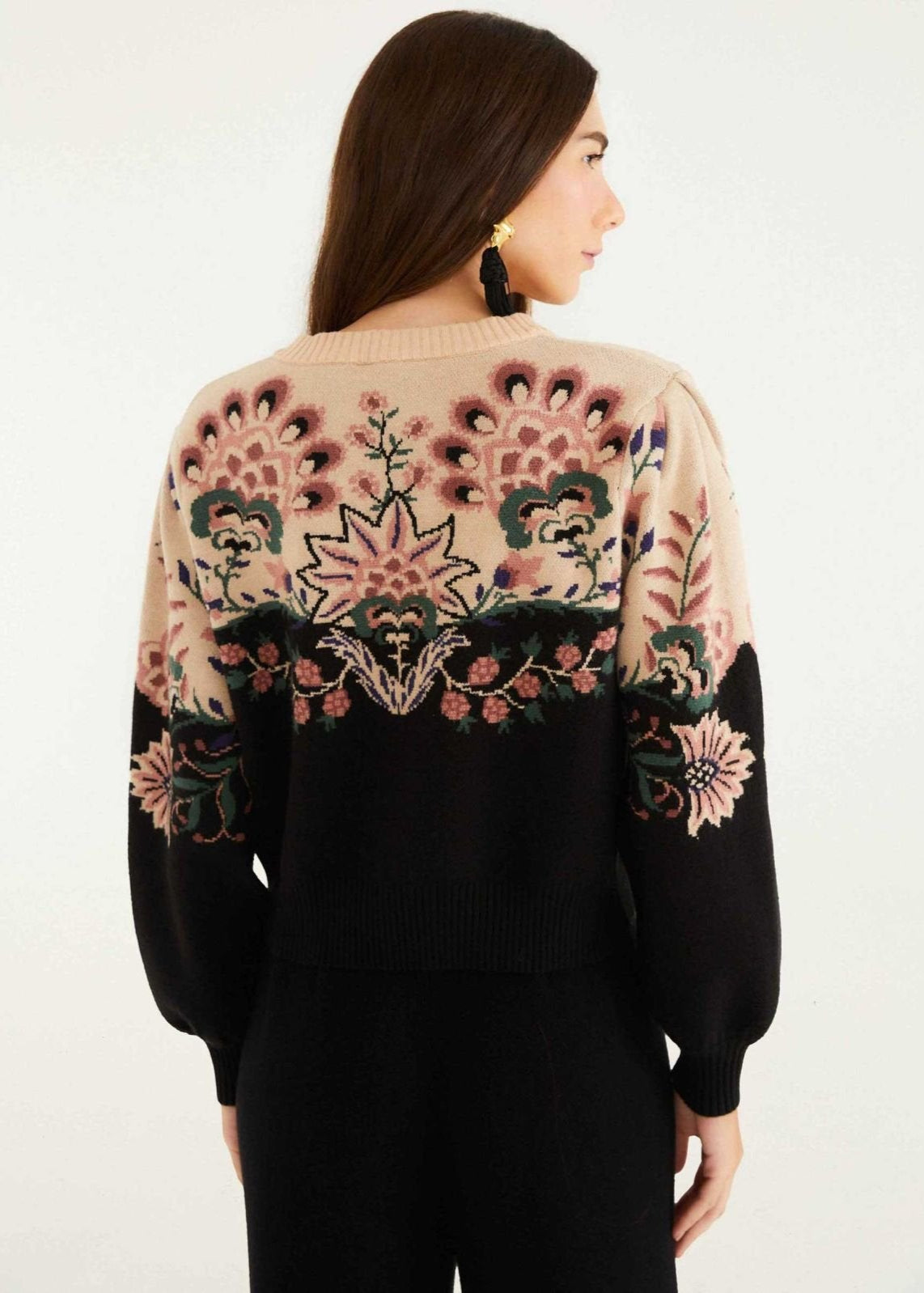 Belle Garden Mixed Knit Cardigan