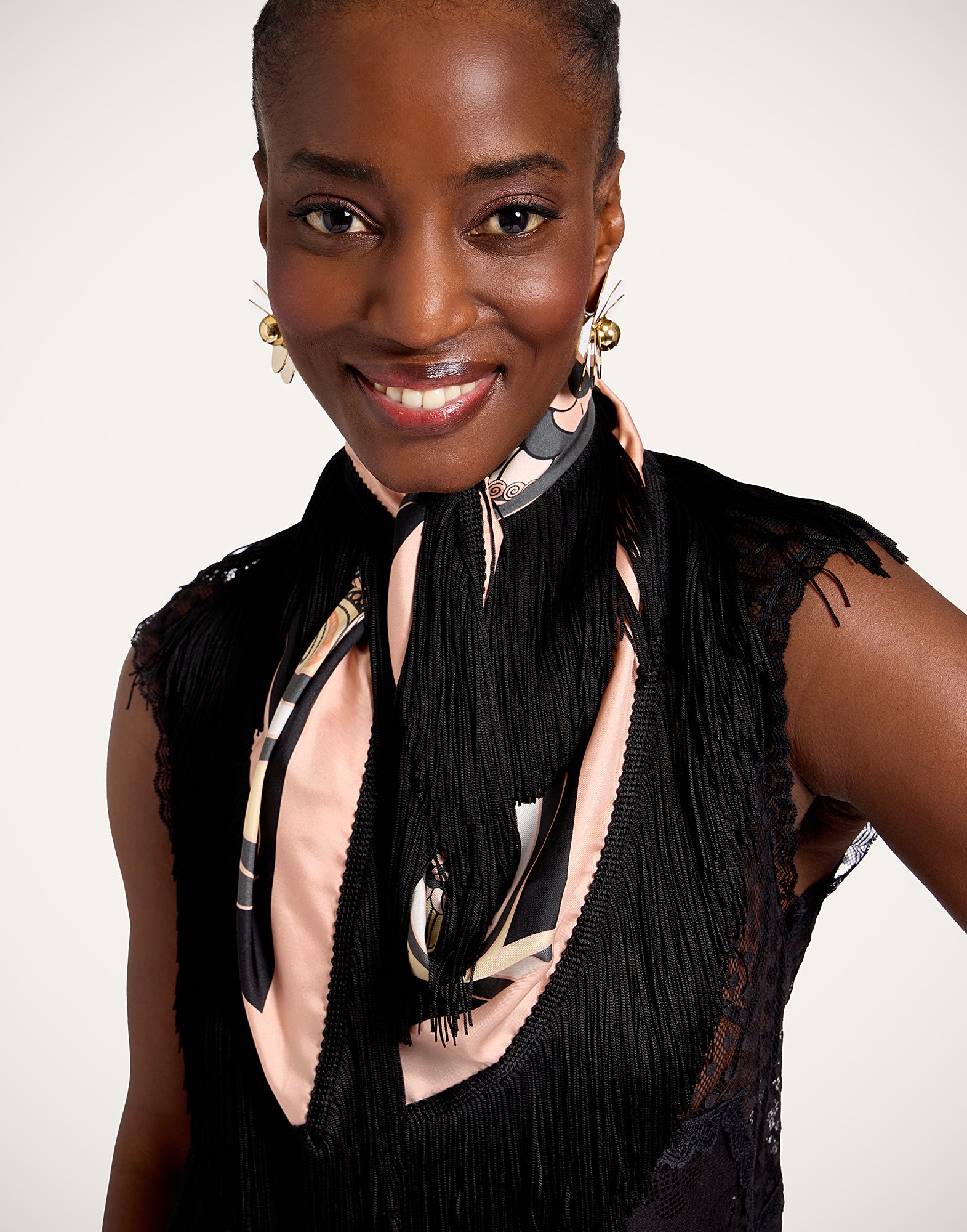 Reversible Fringe Carre Scarf