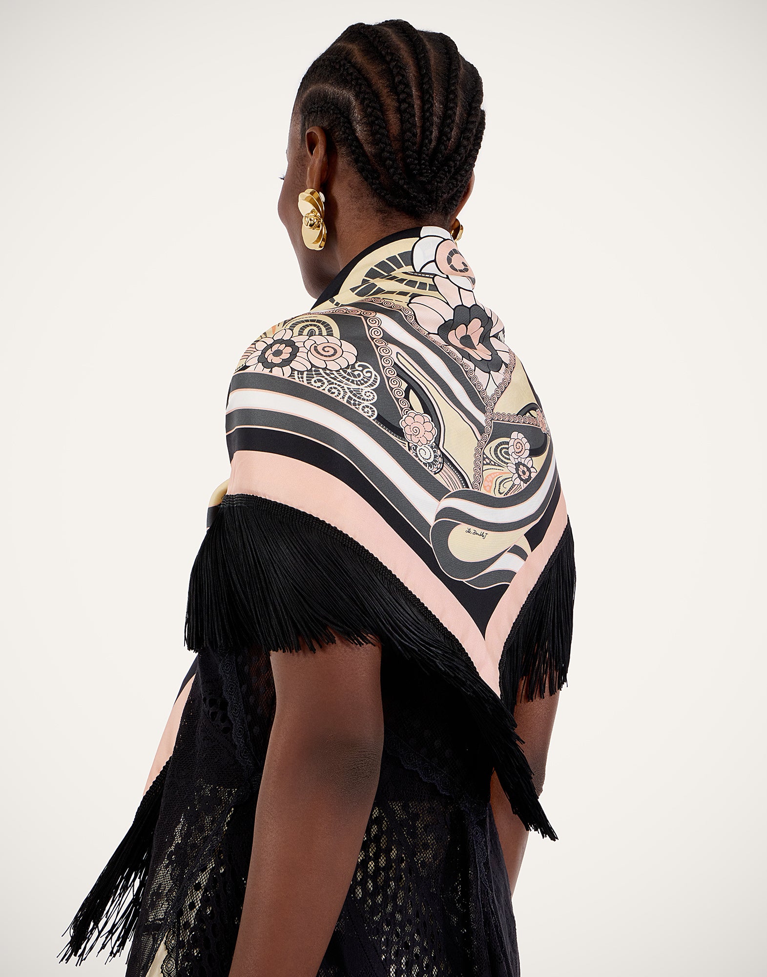 Reversible Fringe Carre Scarf