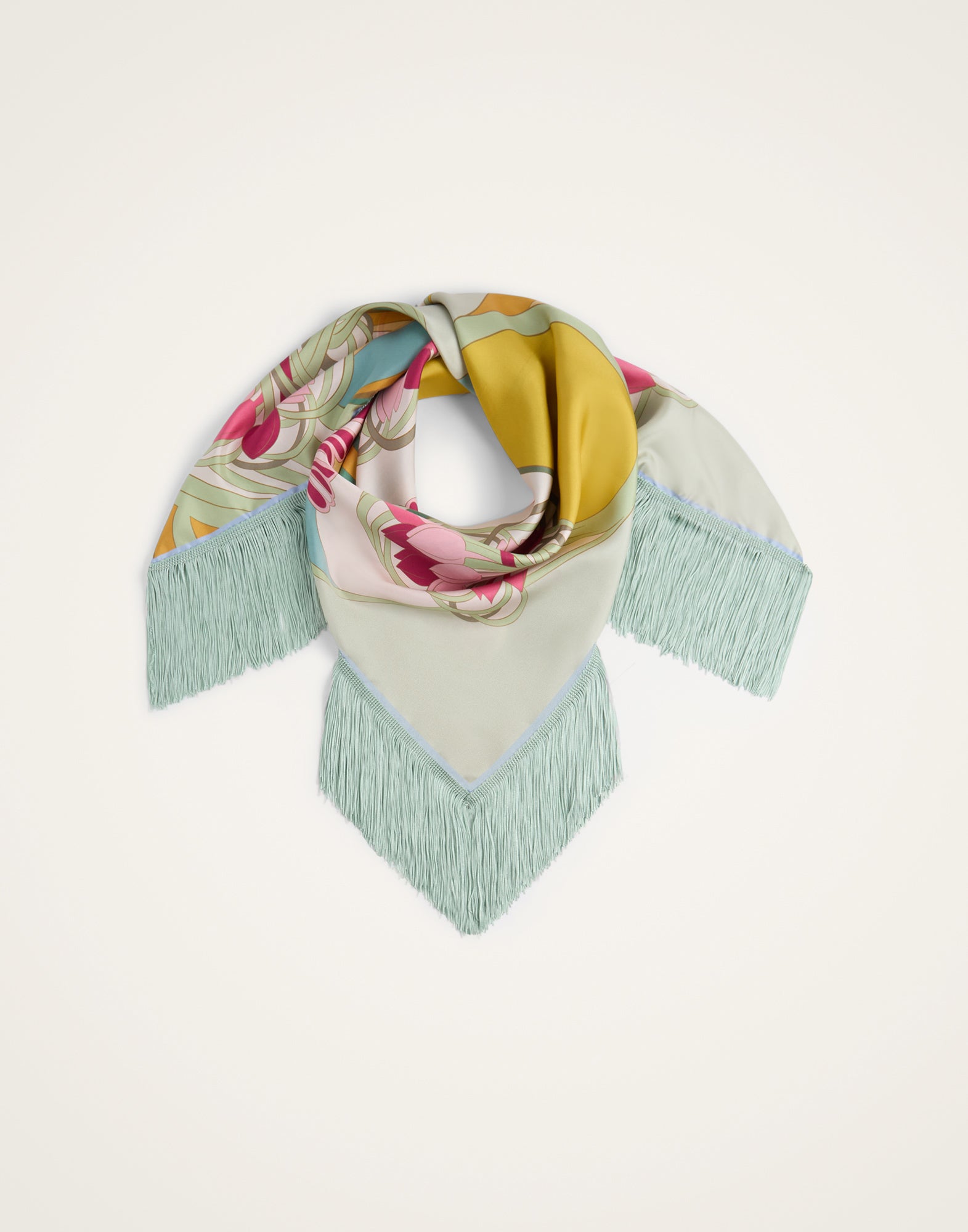 Tulip Reversible Fringe Carre Scarf