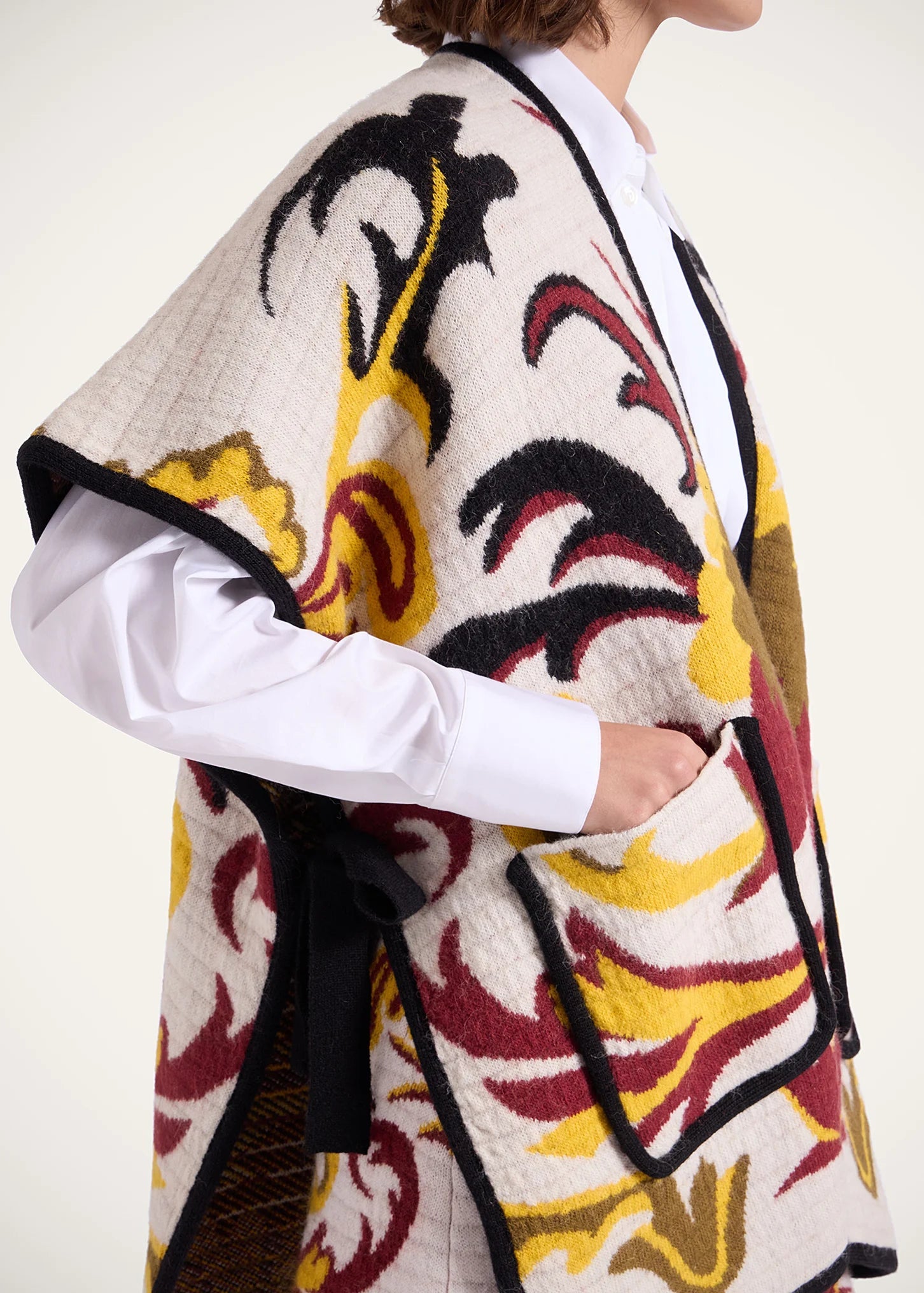 In My Power Ecru Knit Scarf Cape