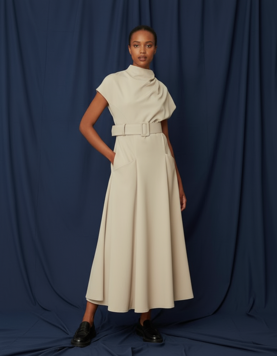 Signature Dress Beige