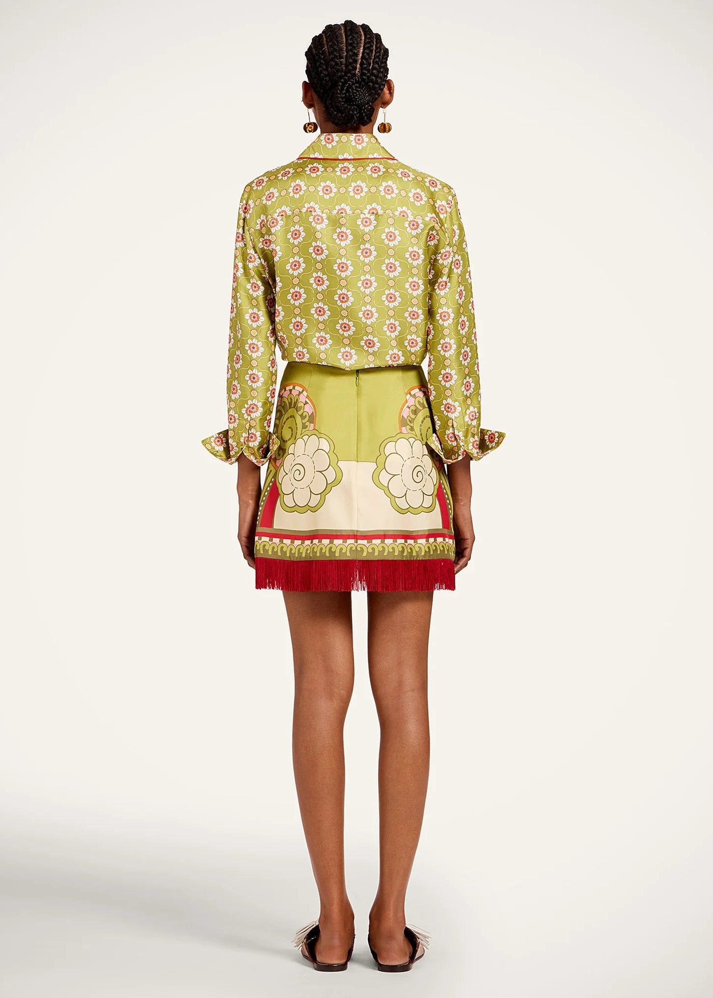 Foulard Mini Skirt With Fringes
