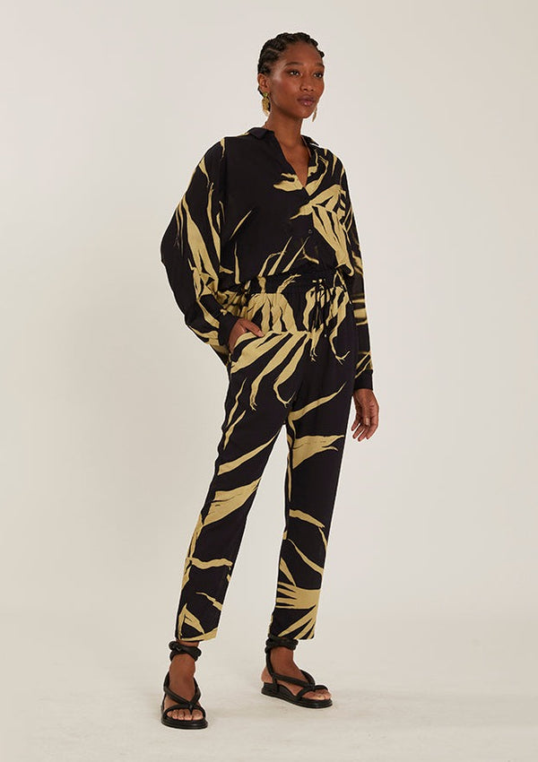 Elastic Waistband Reflection Pants