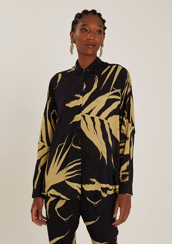 Ruffle Shoulder Reflection Shirt