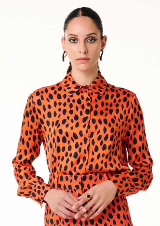 ANNIE P-PELLE ORANGE CLASSIC SHIRT-JUST BRAZIL